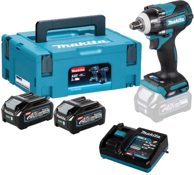 Thumbnail - Makita TW004GD201 Akku-Schlagschrauber 40V max. / 2x 2,5 Ah Akku + Ladegerät im Makpac