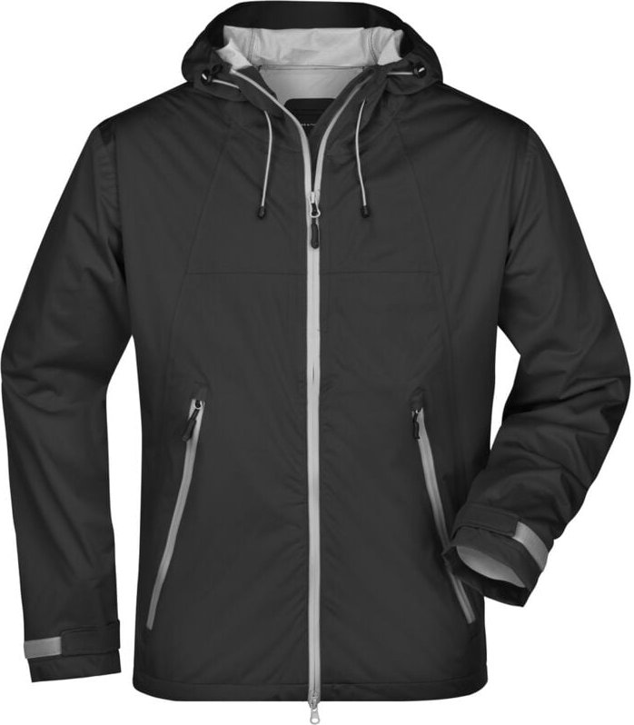 Thumbnail - James&nicholson - Ultraleichte Softshelljacke Herren JN1098 Gr. l schwarz/silber