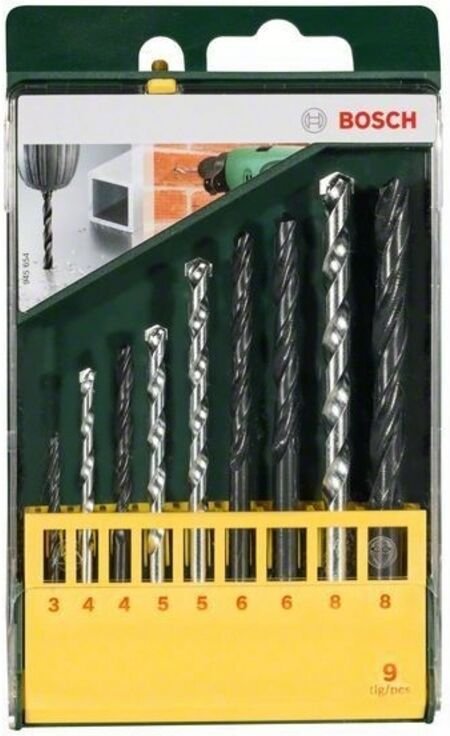 HSS-R-Metall- und HM-Steinbohrer-Set, 9-tlg. - Bosch