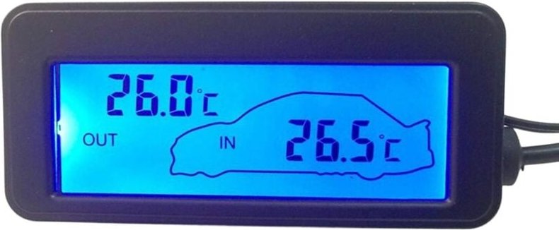 Thumbnail - LaBlanc – Auto-Thermometer, LCD-Digitalanzeige, Kfz-Thermometer, Kfz-Innentemperaturanzeige, 12 V Kfz-Thermometer