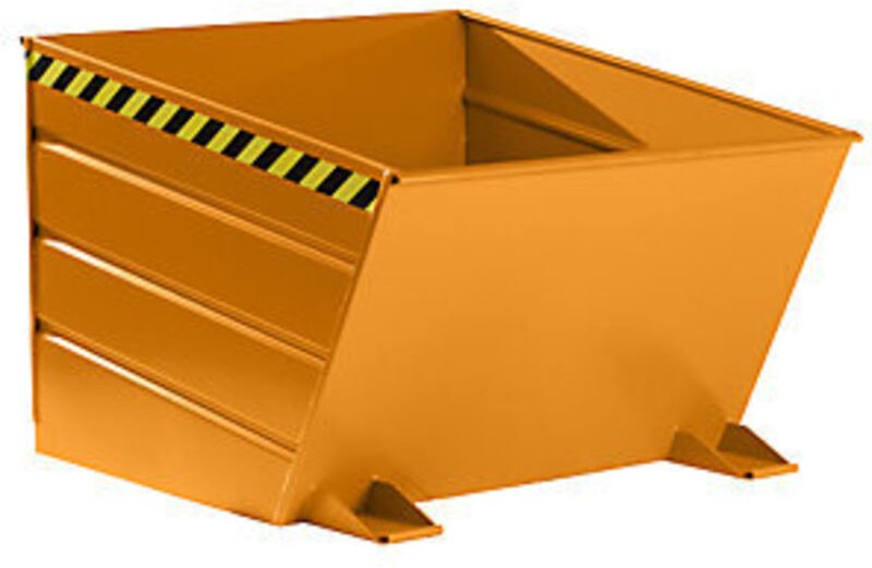 Bauer Kippbehälter mit Hebelverschluß VD 1000, lackiert, Gelborange