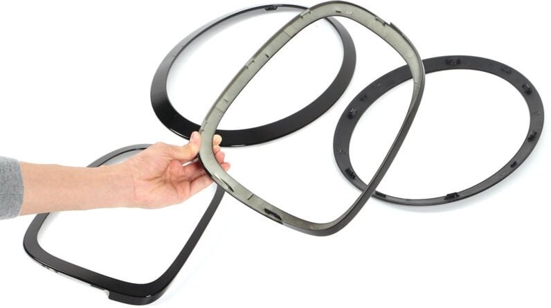 Ej.life - Scheinwerfer-Rücklicht-Einfassungs-Abdeckungsleisten, Glänzend Schwarz Scheinwerfer-Abdeckungsleisten für F55 ...