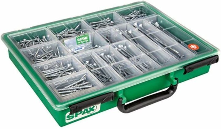 Thumbnail - SPAX Sortiment Koffer, Schrauben-Set mit 14 Abmessungen, 387 Stück, Senkkopf, T-STAR plus, WIROX - 4000001991169