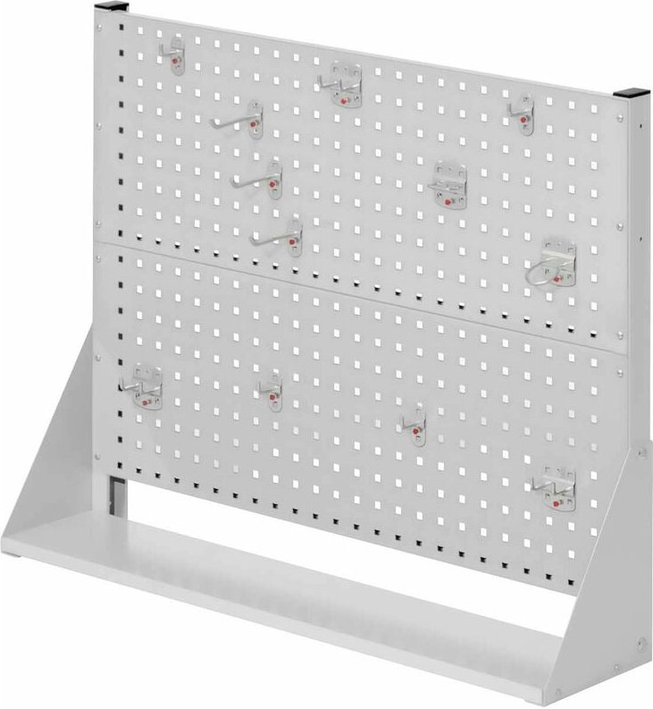 Kappes ®RasterPlan Stellwände einseitig Größe 2 - 2x Lochplatten 1x Werkzeughaltersortiment 10-teilig Lichtgrau RAL 7035
