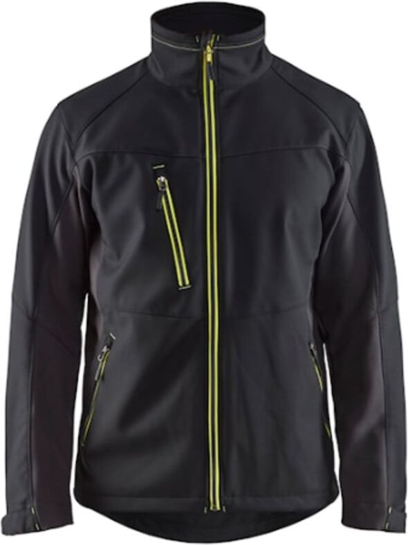 Arbeitssoftshelljacke 4950 - Schwarz/Neongelb L