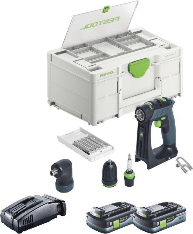 Cxs 18-Basic-Set Akku Bohrschrauber 18 v 40 Nm Brushless + 2x Akku 4,0 Ah + Schnellladegerät + Systainer - Festool