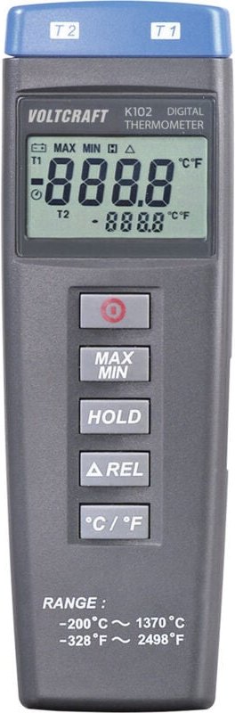 Voltcraft - K102 Temperatur-Messgerät -200 - +1370 °c Fühler-Typ k