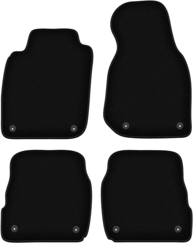 BASIC schwarze Veloursmatten für: Audi A6 C5 Avant, Kombi, Limousine, Quattro, Allroad (1997-2005)