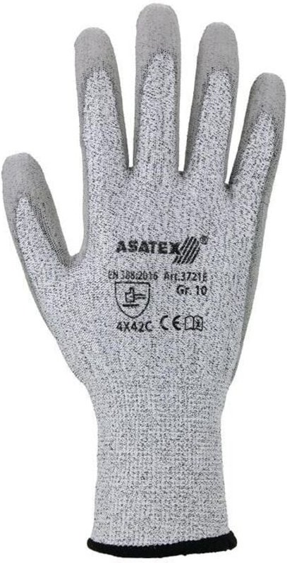 Schnittschutzhandschuhe Größe 10 grau/grau ( 4000371586 ) - Asatex