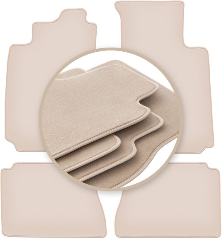 Beige PREMIUM-Matten für: Renault Megane I Limousine, Classic, Fließheck, Grand Tourer, Kombi 1995-2002