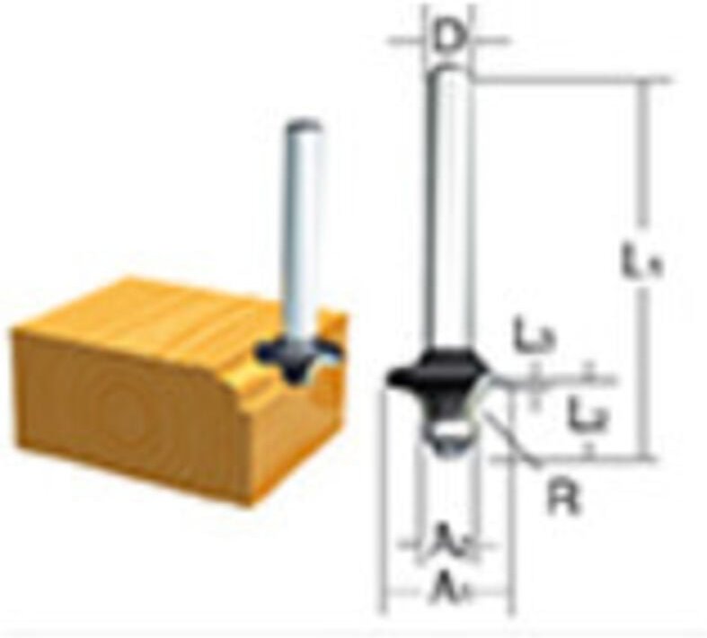Makita Abrundfräser 6mm WA6 (D-09547)