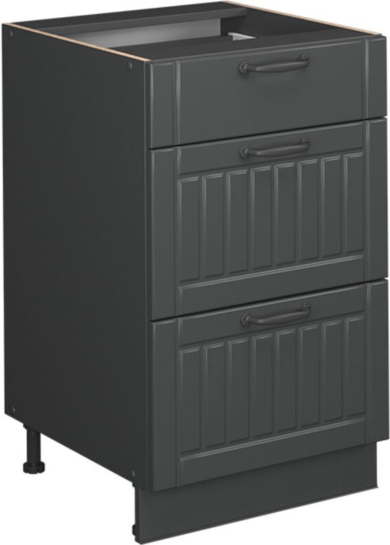 Küchenunterschrank Fame-Line, Dunkelgrau, 50 cm ohne Arbeitsplatte, Vicco