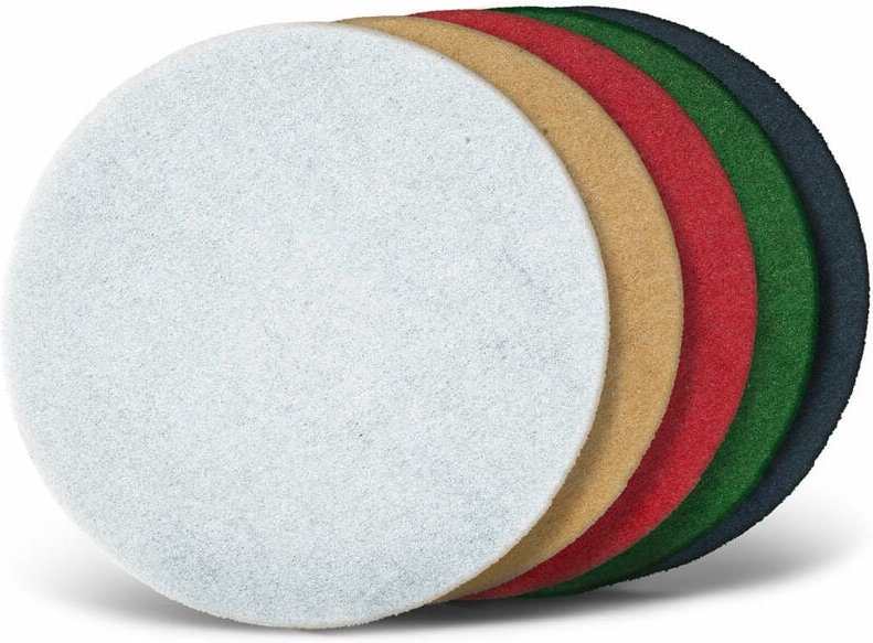 Thumbnail - Pads Normalpads, 375 mm, f. Einscheibenmaschinen, Polyester (10 Stk.) schwarz - Menzer