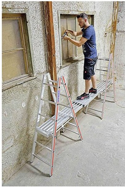 Teleskop-Diele - Länge 3.50m - Maximale Arbeitshöhe 2.75m - 402312/686602