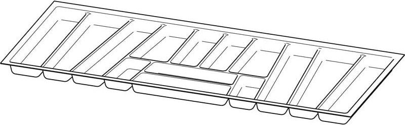 Hettich - Möbel-Besteckeinsatz, OrgaTray 740, 9302750, L500mm, KB1200mm, weiss