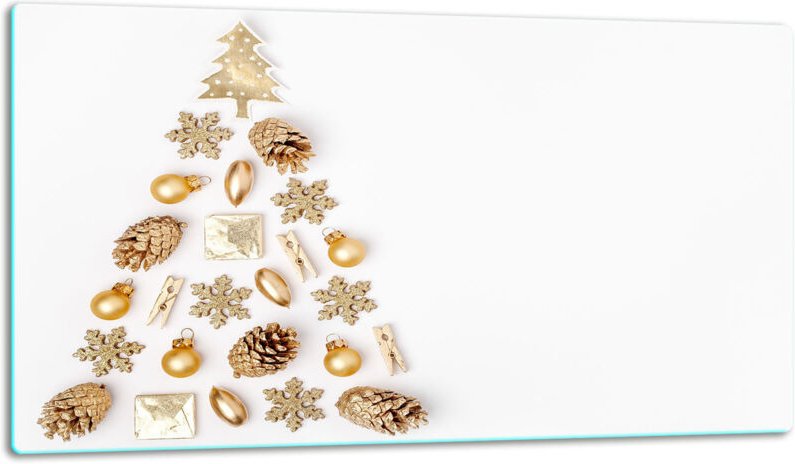 Glasschild Schneidebrett 52x30 Weihnessebaum