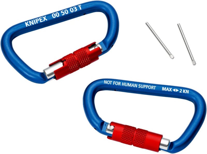 Thumbnail - 00 50 03 t bk Materialkarabiner 2 St. - Knipex