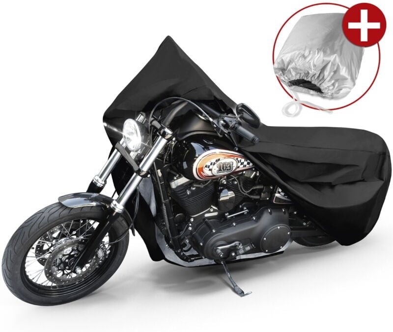 Walser - Motorrad Abdeckplane l, Motorrad Abdeckplane aus robustem pvc, Motorrad-Garage wasserdicht - 250x100x130 cm sch...