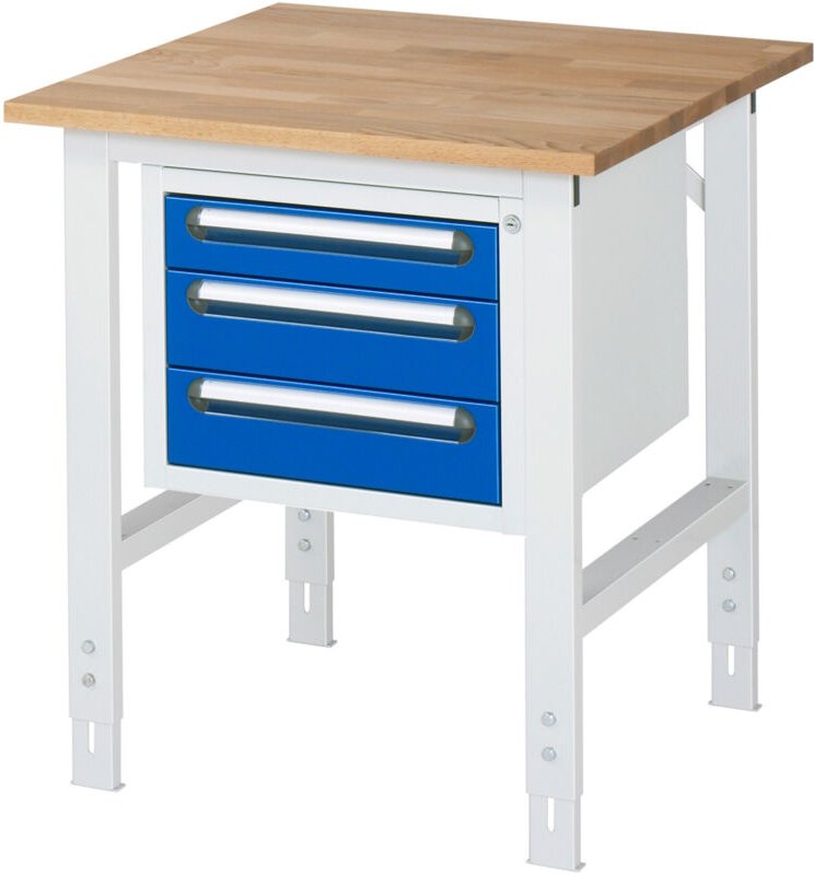 Rau Arbeitstisch Tom höhenverstellbar KM04, B750xT800xH760-1080mm, B-Platte-25mm