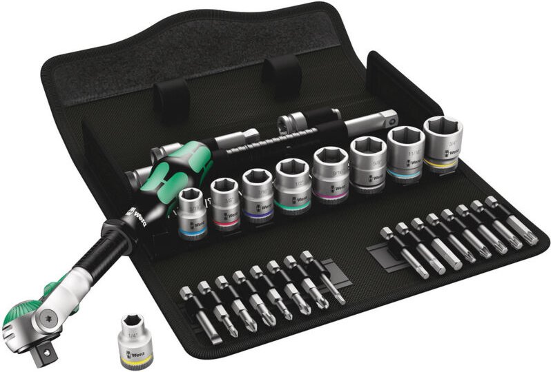 8100 sb 9 Zyklop Speed-Knarrensatz, 3/8'-Antrieb, zöllig, 29-teilig - Wera