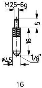 Messeinsatz Stahl Typ 16/16,0mm KÄFER