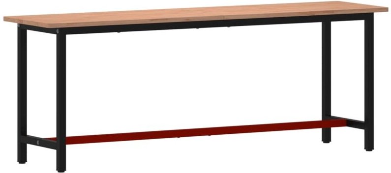 Werkbank 220x55x81,5 cm Massivholz Buche und Metall vidaXL