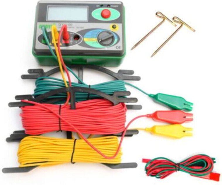 DY4100 Erdungswiderstandsprüfer Digitales Megohmmeter Schutz Erdungswiderstandsmessgerät Erdungswiderstandsprüfer Erdung...