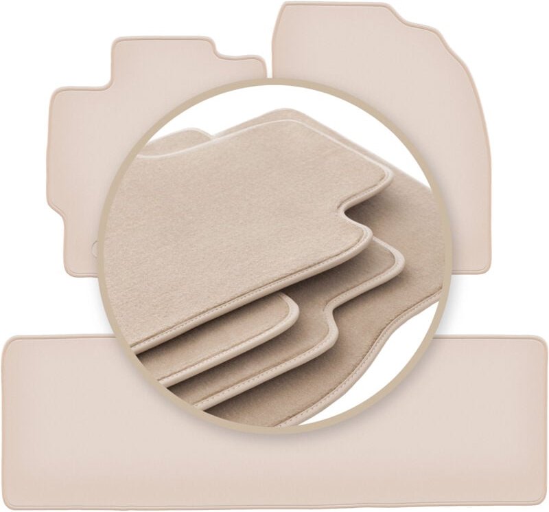 Beige PREMIUM-Matten für: Toyota Corolla E16 Limousine, Schrägheck 2013-2019