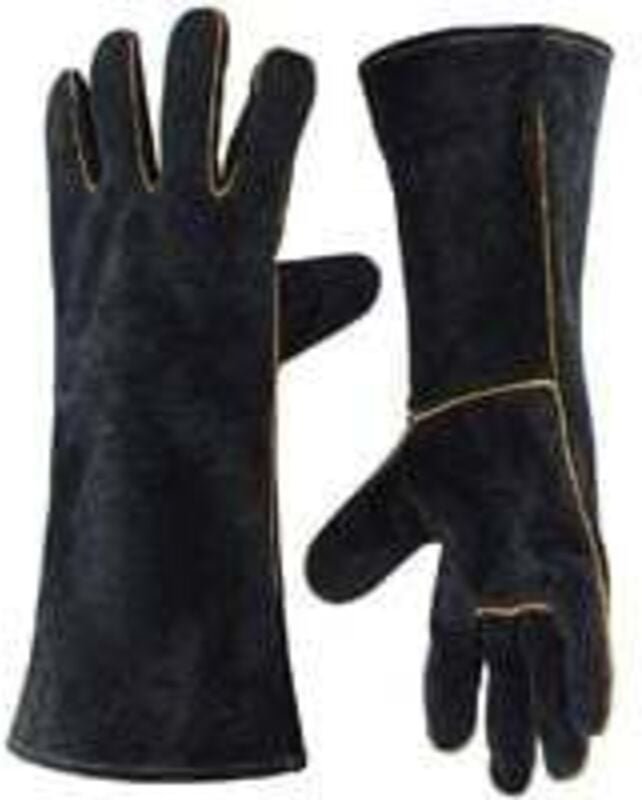 Ersandy - Leder-Schweißerhandschuhe, 932 °f, Hochtemperatur-Arbeitshandschuhe zum Schweißen, Grillen, Küche, Backofen, G...