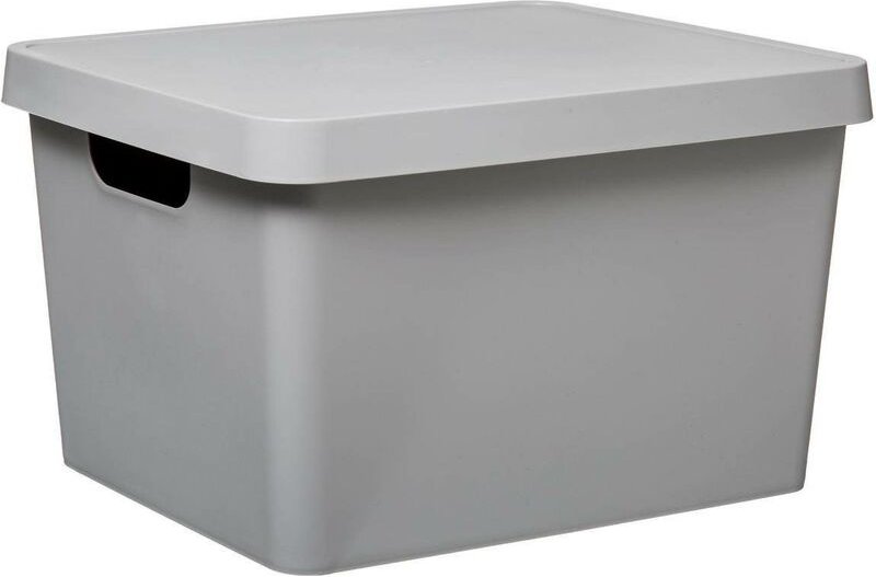 5five Simply Smart - Aufbewahrungsbehälter mit Deckel, grau, 17 l