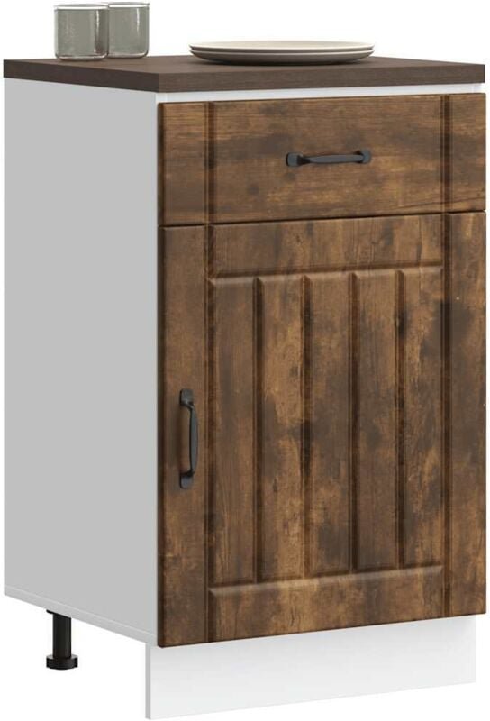 Küchen-Unterschrank Lucca Räuchereiche Holzwerkstoff Vidaxl