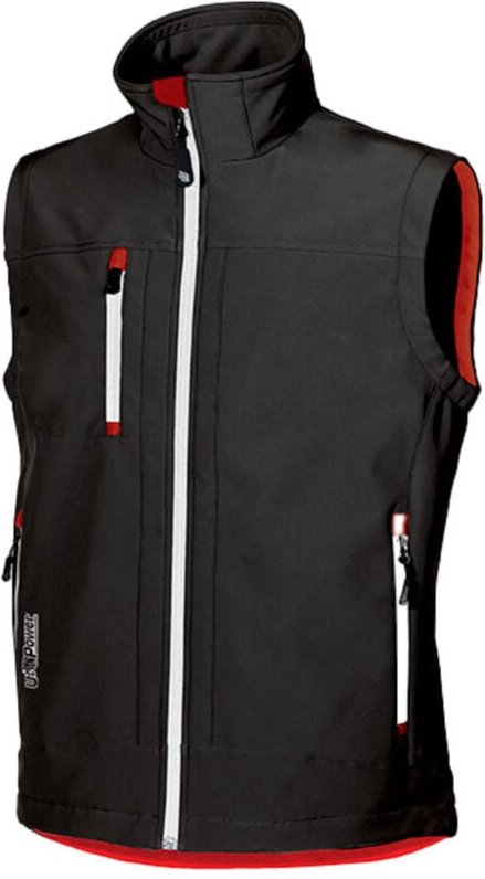 Arbeitsschutzweste aus Softshell ohne Ärmel CLIMB Schwarz 3XL