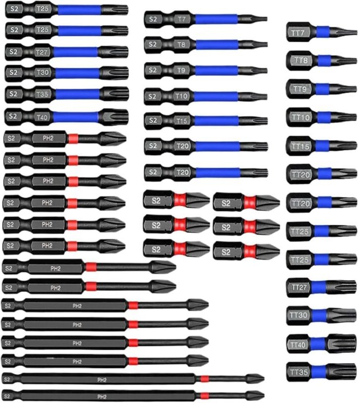 Thumbnail - 46-teiliges magnetisches Steckschlüssel-Bit-Set, Bit-Verlängerungssatz, robustes Steckschlüssel-Bohrzubehör für Heimproj...