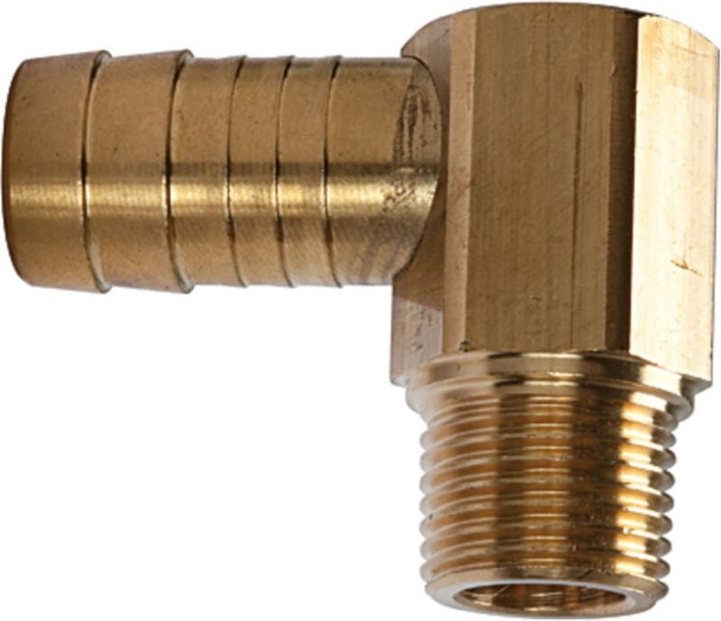 Winkel-Gewindetülle 90 °, M24x1,5 ag keg., Schlauchanschluss 19 mm - Riegler