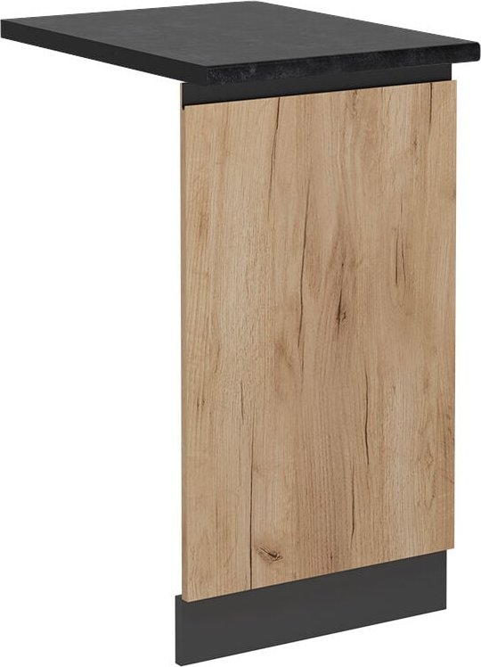 Vicco - Geschirrspülblende R-Line, Goldkraft Eiche, 45 cm , ap Anthrazit