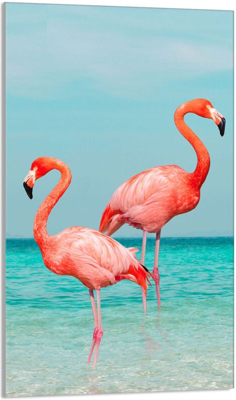 Glasschneidebrett 30x52 Flamingo