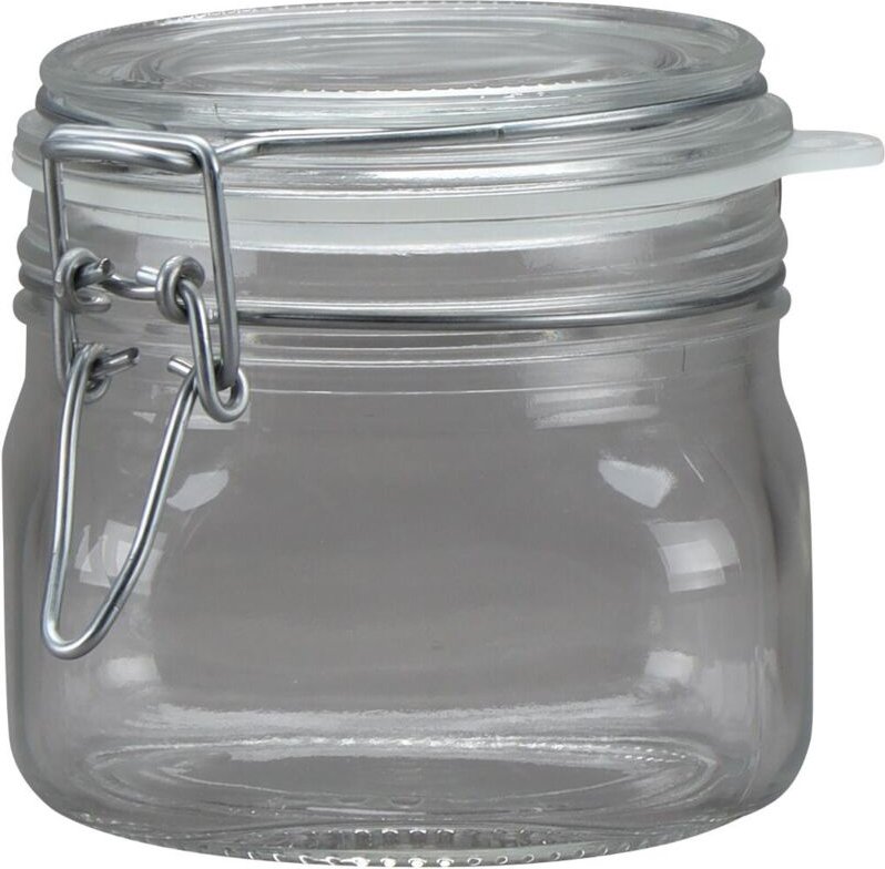 Siena Home - Drahtbügelglas cucinare 560 quadratisch, mit Gummiring 0,5 l