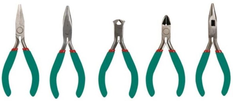 Satz mit 5 präzisionszangen