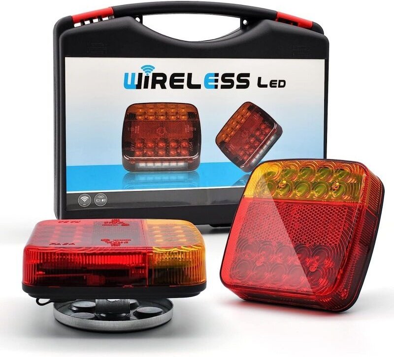 Magnetische kabellose Anhängerbeleuchtung, LED-Set, kabellos, 12 V, für Heck-LKW, ECE-EMV-geprüft, für Anhänger, LKW, Wo...