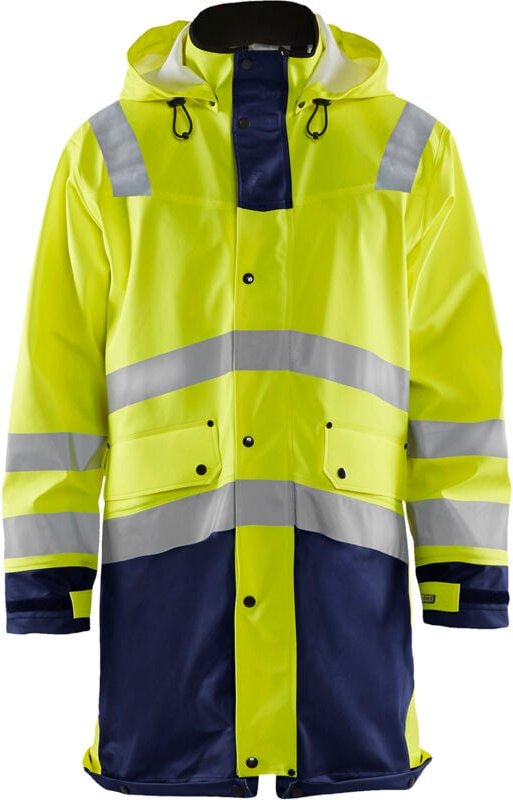 Hochsichtbare Regenjacke Stufe 3 4326 - Neon Gelb/Navy M