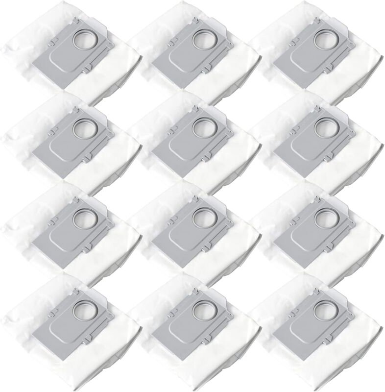 12er-Pack Staubsaugerbeutel kompatibel mit Roborock Q7, Q7 Max, Q7 Max Plus, S7 MaxV Ultra, S7 Pro Ultra Roboter-Staubsa...