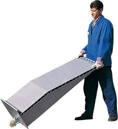 Tragfähige Auffahrkeil aus Aluminium - Höhe 190 mm - Länge 1440mm - Breite 500mm - Traglast 12000kg - RC/4
