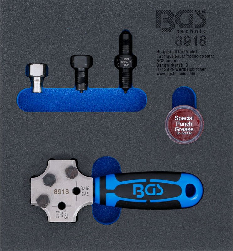 Thumbnail - Bgs Technic - Werkstattwageneinlage 1/6: Bördelgerät sae und din 4,75 mm (3/16')