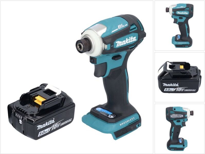 Thumbnail - Dtd 172 T1 Akku Schlagschrauber 18 v 180 Nm 1/4' Brushless + 1x Akku 5,0 Ah - ohne Ladegerät - Makita