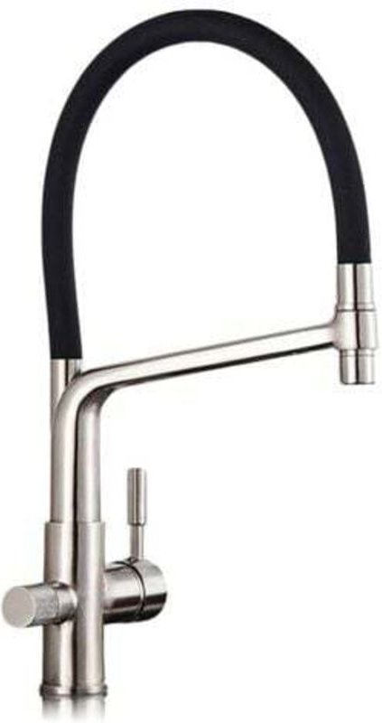 3 wege wasserhahn für osmoseanlage, abnehmbar, um 360 ° drehbar modern von Rosmmel die Hermes-Reihe gebürstetes Nickel