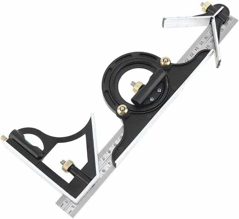 Ahlsen 300 mm multifunktionales Kombinations-Winkellineal aus Edelstahl