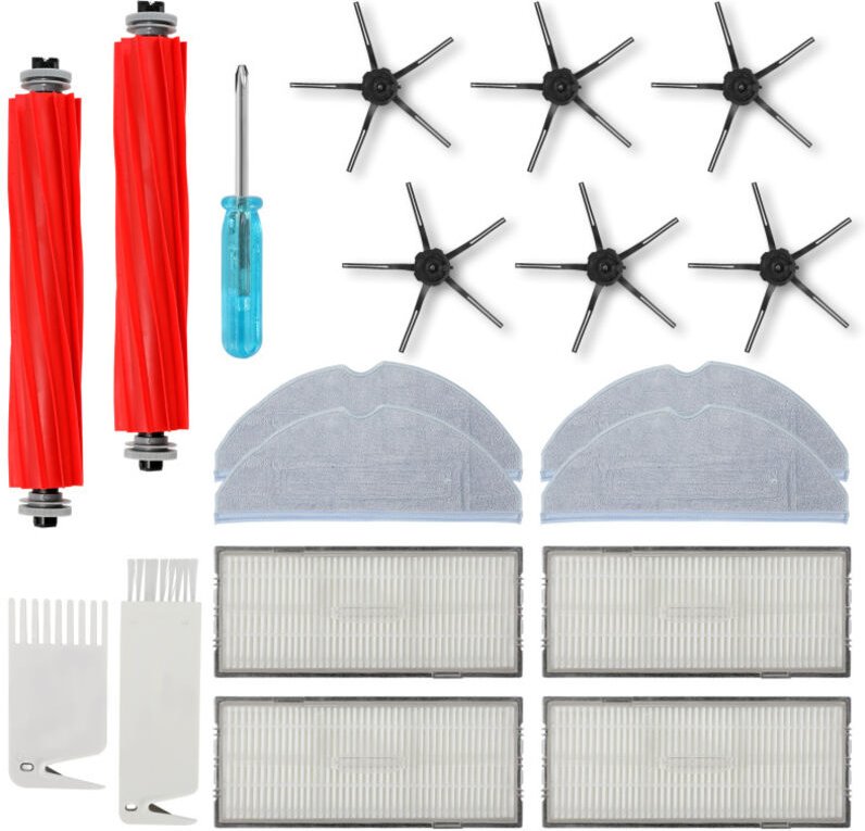 Swanew- 19er Set ZubehöR für Roborock S7 S7 + S7 Plus S7 Max Saugroboter Filter Mop (Weiss)