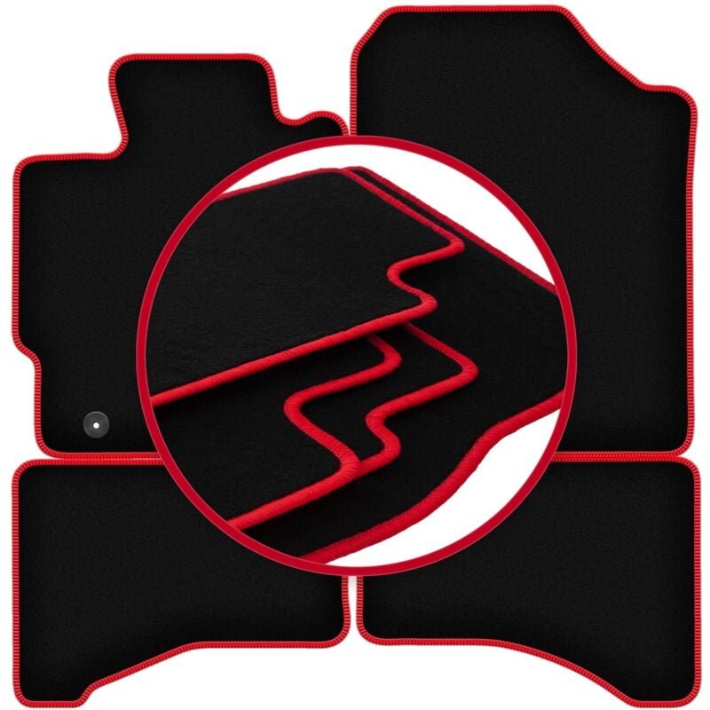 CARLUX-RED Autofußmatten für: Toyota Yaris III FL Fließheck (2017-2020)