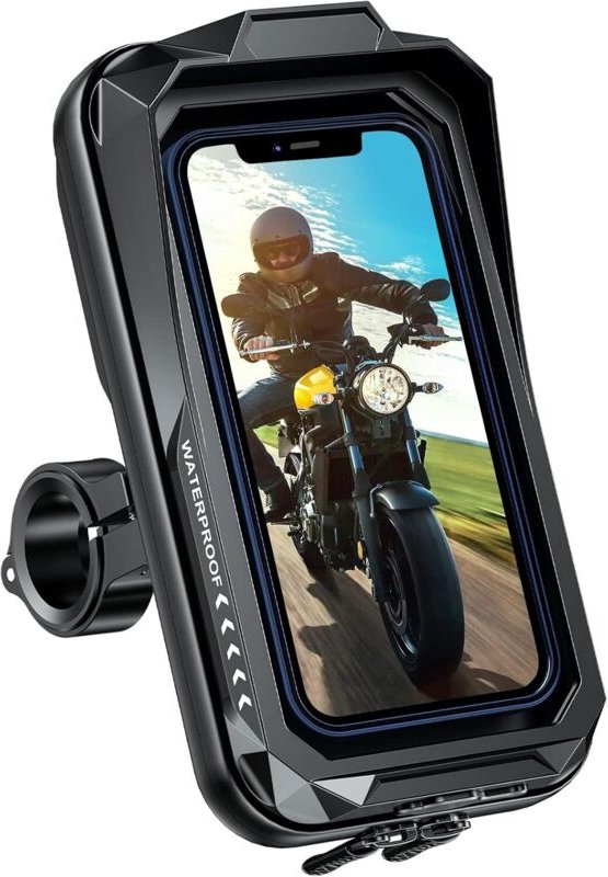 Wasserdichte Motorrad-Telefonhalterung, 360°-Drehung, Anti-Vibration, Motorrad-Smartphone-Halterung, Roller-Telefonhalte...