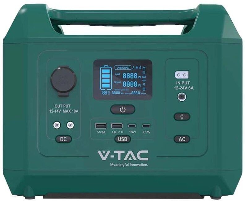 V-tac - Tragbare Stromversorgungsanlagen - Power Station - 600W